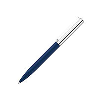 Ручка шариковая автоматическая "UMA Bright Gum", 1.0 мм, темно-синий, серебристый, стерж. синий