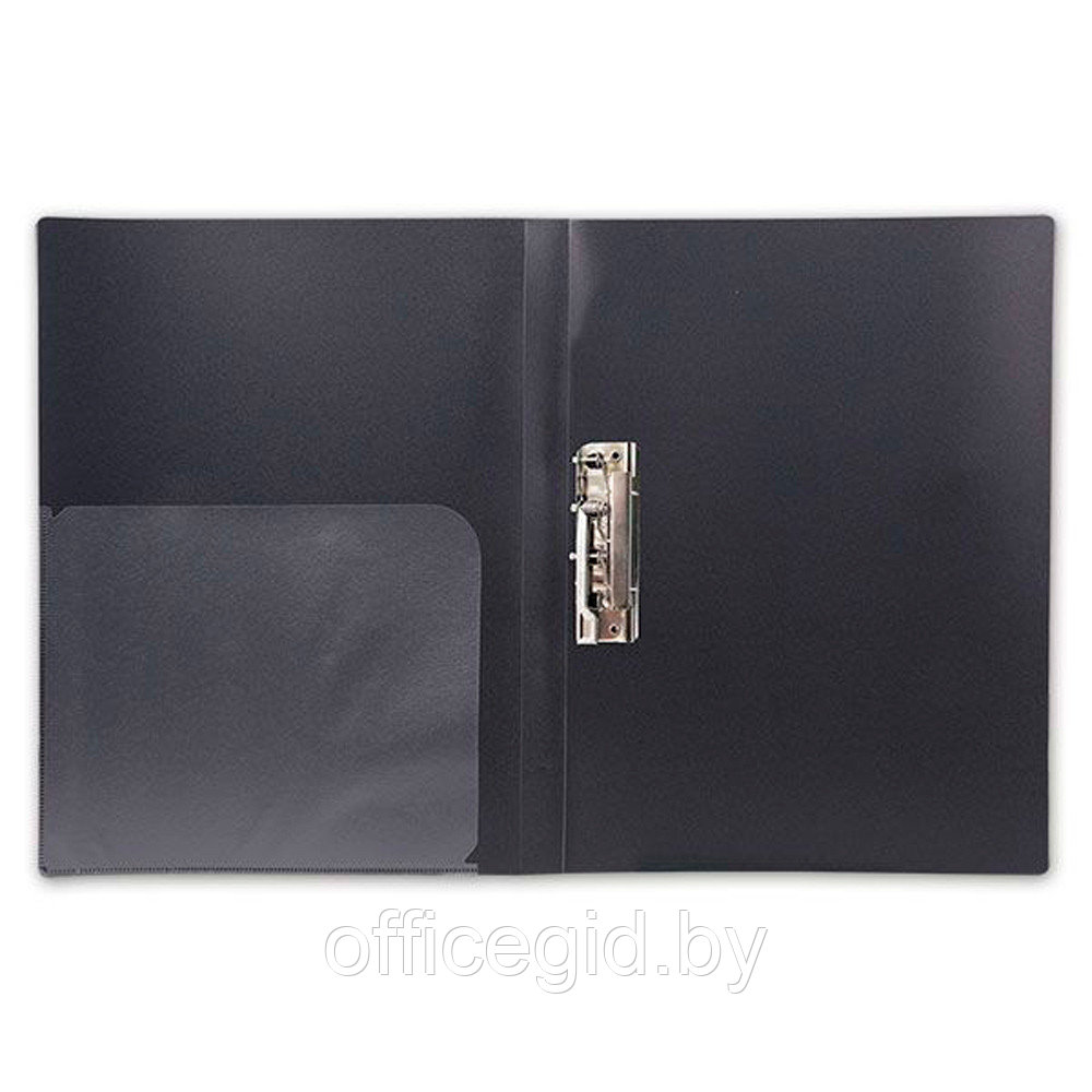 Папка с зажимом и карманом "В-611 inФормат", черный - фото 3 - id-p188888084