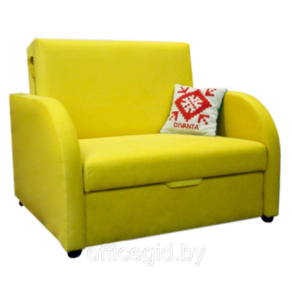 Кресло-кровать "Премьер 3/800-1", желтый цвет обивки - фото 1 - id-p188892590