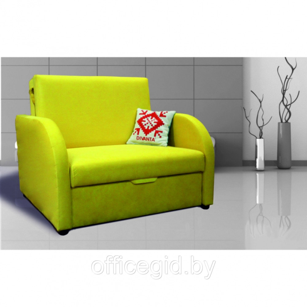 Кресло-кровать "Премьер 3/800-1", желтый цвет обивки - фото 2 - id-p188892590
