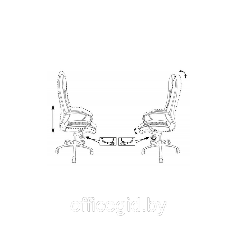 Кресло для руководителя "Бюрократ AURA", кожа, металл, коричневый - фото 6 - id-p188893519