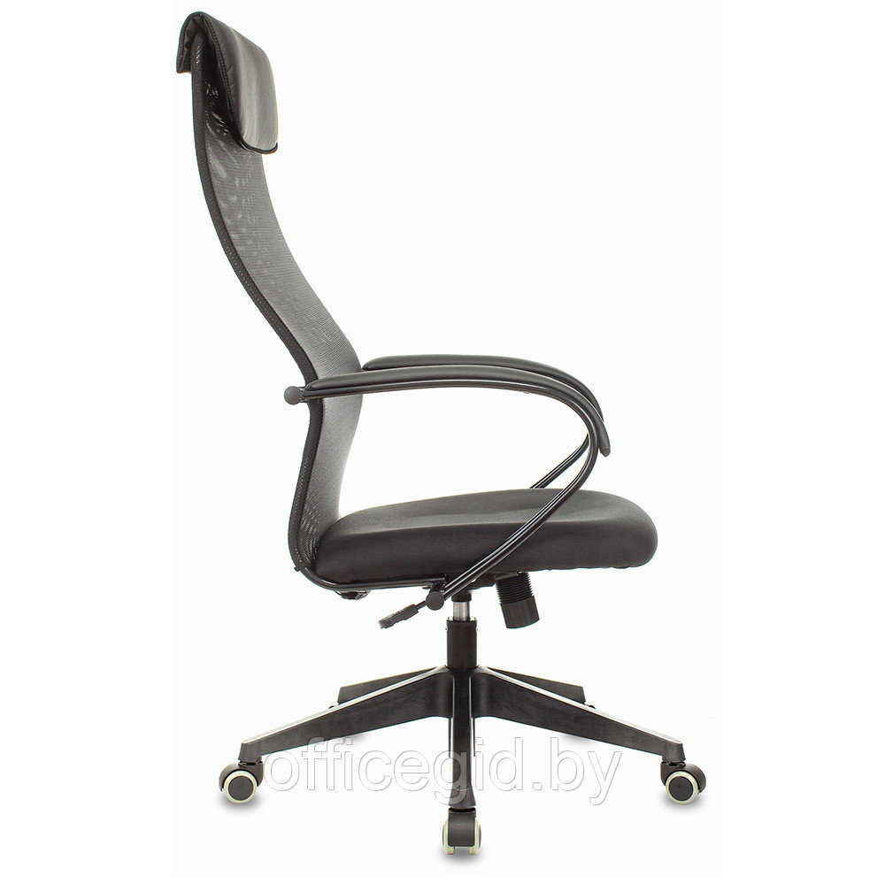 Кресло руководителя "Бюрократ CH-607" с подголовником, сетка, ткань, пластик, черный TW-01 - фото 3 - id-p188893526