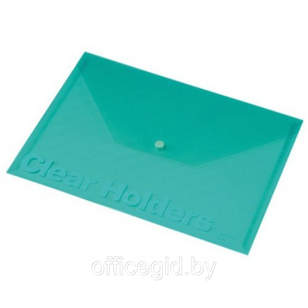 Папка-конверт на кнопке "Panta Plast", A4, зеленый - фото 1 - id-p188888094