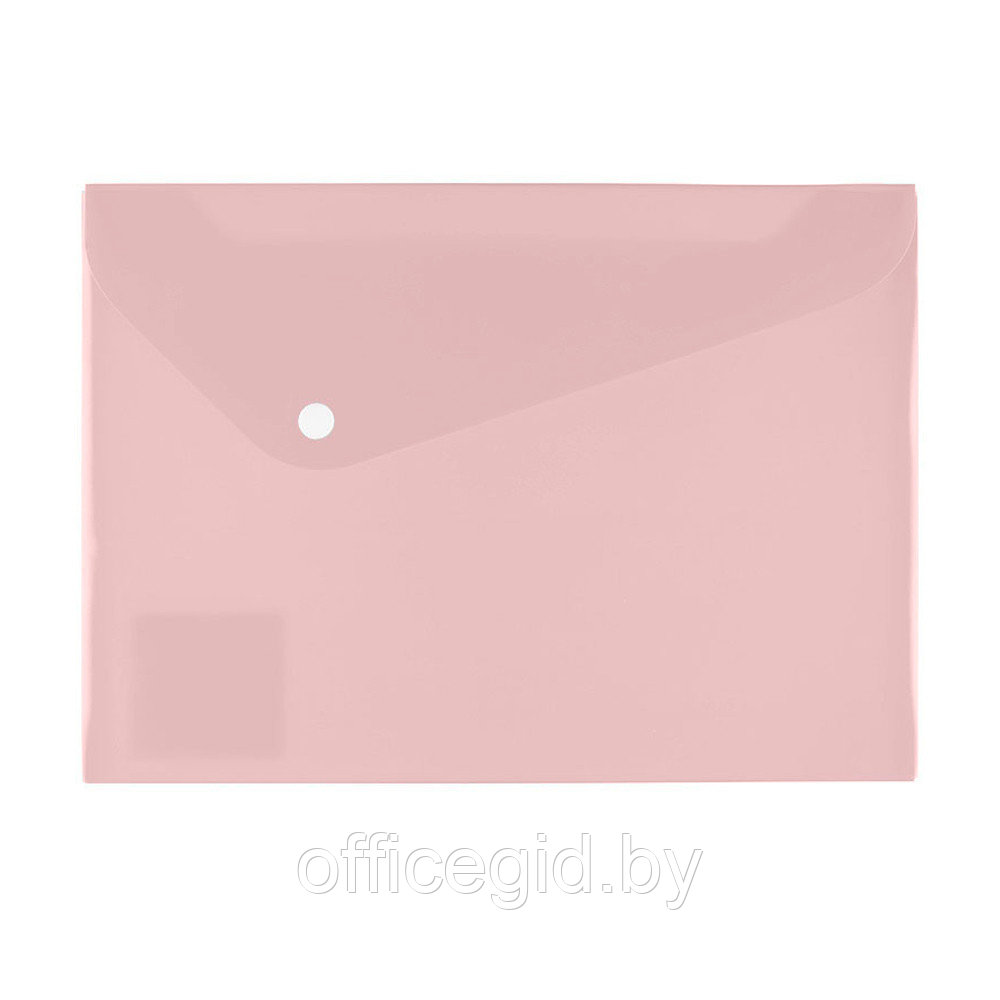 Папка-конверт на кнопке "Trend pastel", А5, персиковый