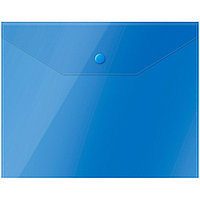 Папка-конверт на кнопке "OfficeSpace", А5, полупрозрачный, синий