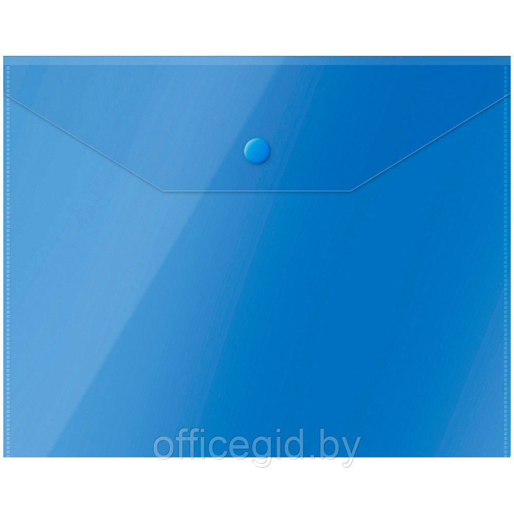 Папка-конверт на кнопке "OfficeSpace", А5, полупрозрачный, синий - фото 1 - id-p188888098