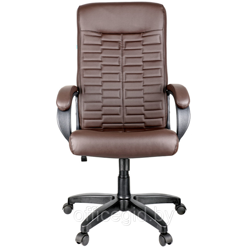 Кресло для руководителя Helmi "HL-E80 Ornament", экокожа, пластик, коричневый - фото 2 - id-p188893531
