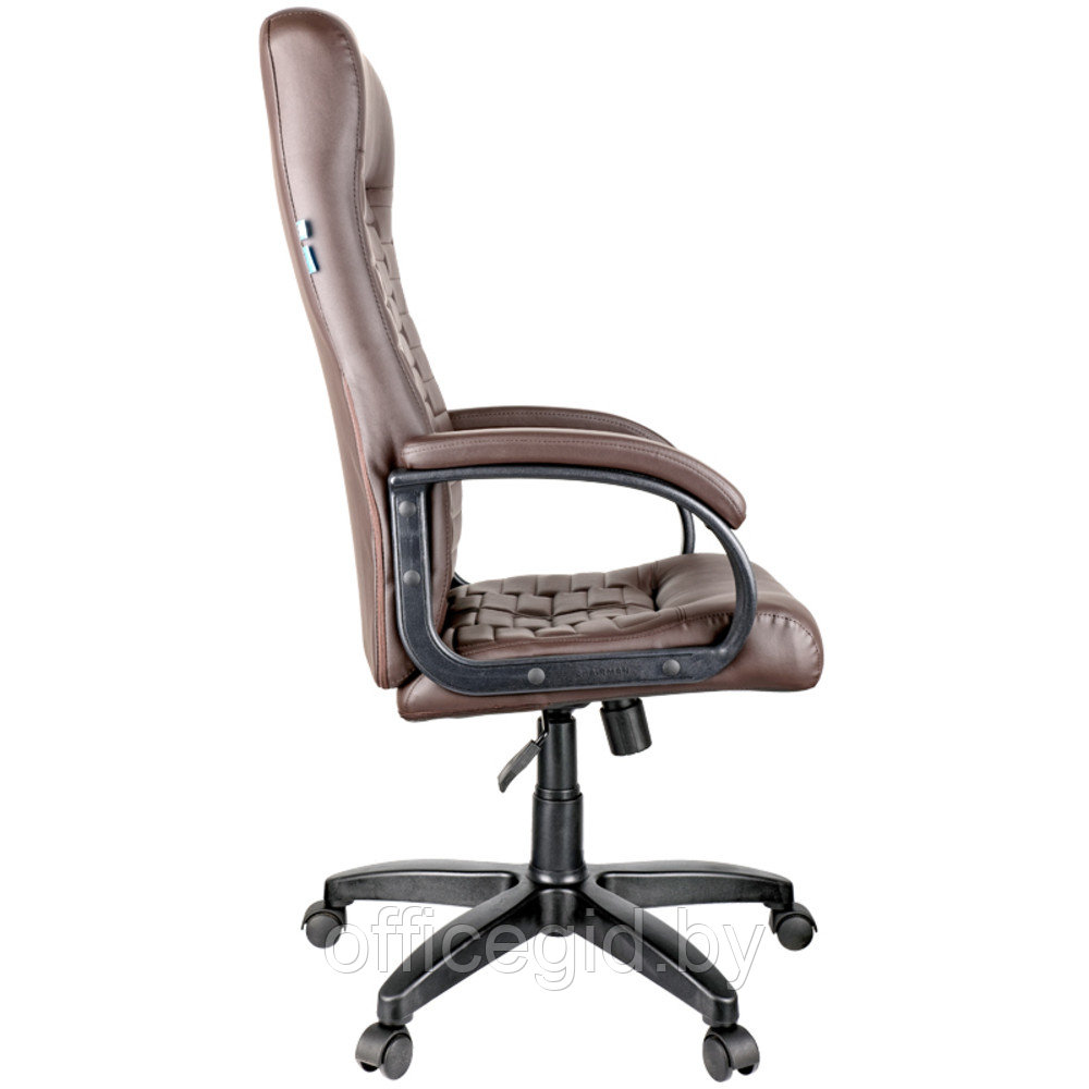 Кресло для руководителя Helmi "HL-E80 Ornament", экокожа, пластик, коричневый - фото 3 - id-p188893531