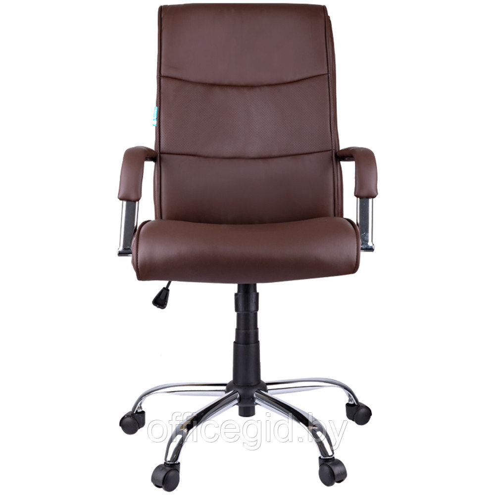 Кресло для руководителя Helmi "HL-E03 Accept", экокожа, металл, коричневый - фото 2 - id-p188893539