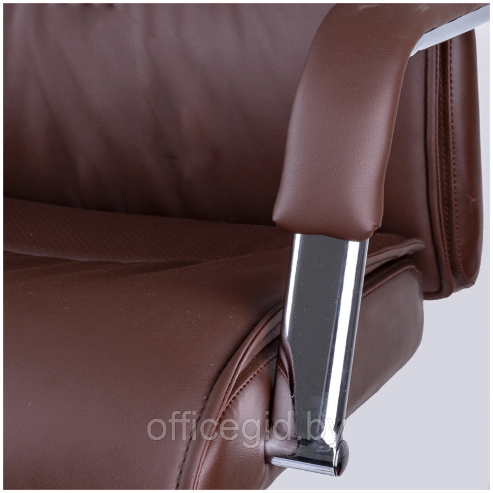 Кресло для руководителя Helmi "HL-E03 Accept", экокожа, металл, коричневый - фото 5 - id-p188893539