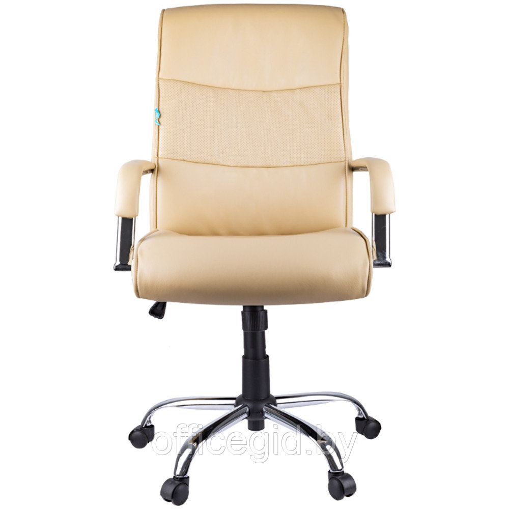 Кресло для руководителя Helmi "HL-E03 Accept", экокожа, металл, бежевая - фото 2 - id-p188893540