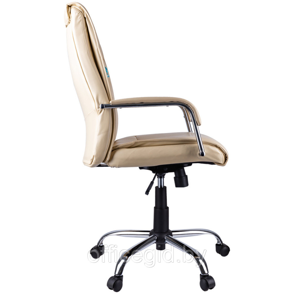 Кресло для руководителя Helmi "HL-E03 Accept", экокожа, металл, бежевая - фото 3 - id-p188893540