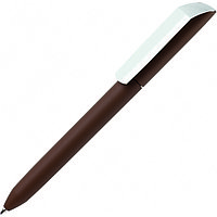 Ручка шариковая автоматическая "Flow Pure GOM CB", 1.0 мм, коричневый, белый, стерж. синий