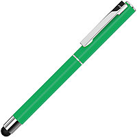Ручка-роллер "Straight Si R Touch", 0.7 мм, зеленый, серебристый, стерж. синий