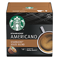 Капсулы для кофемашин "Nescafe Dolce Gusto Starbucks" House Blend Americano, 6+6 порций