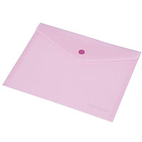 Папка-конверт на кнопке "Panta Plast", A5, розовый