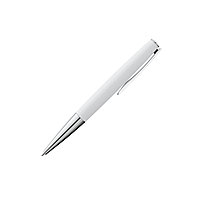Ручка шариковая автоматическая "UMA Elegance", 1.0 мм, белый, серебристый, стерж. синий