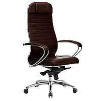 Кресло для руководителя "Samurai KL-1.04", кожа, металл, темно-коричневый