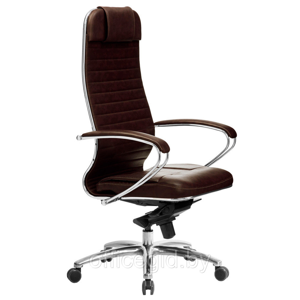 Кресло для руководителя "Samurai KL-1.04", кожа, металл, темно-коричневый - фото 2 - id-p188893542