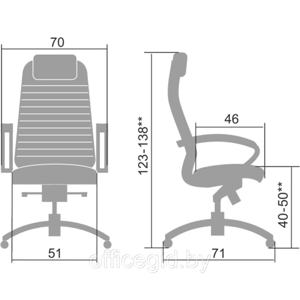 Кресло для руководителя "Samurai KL-1.04", кожа, металл, темно-коричневый - фото 5 - id-p188893542