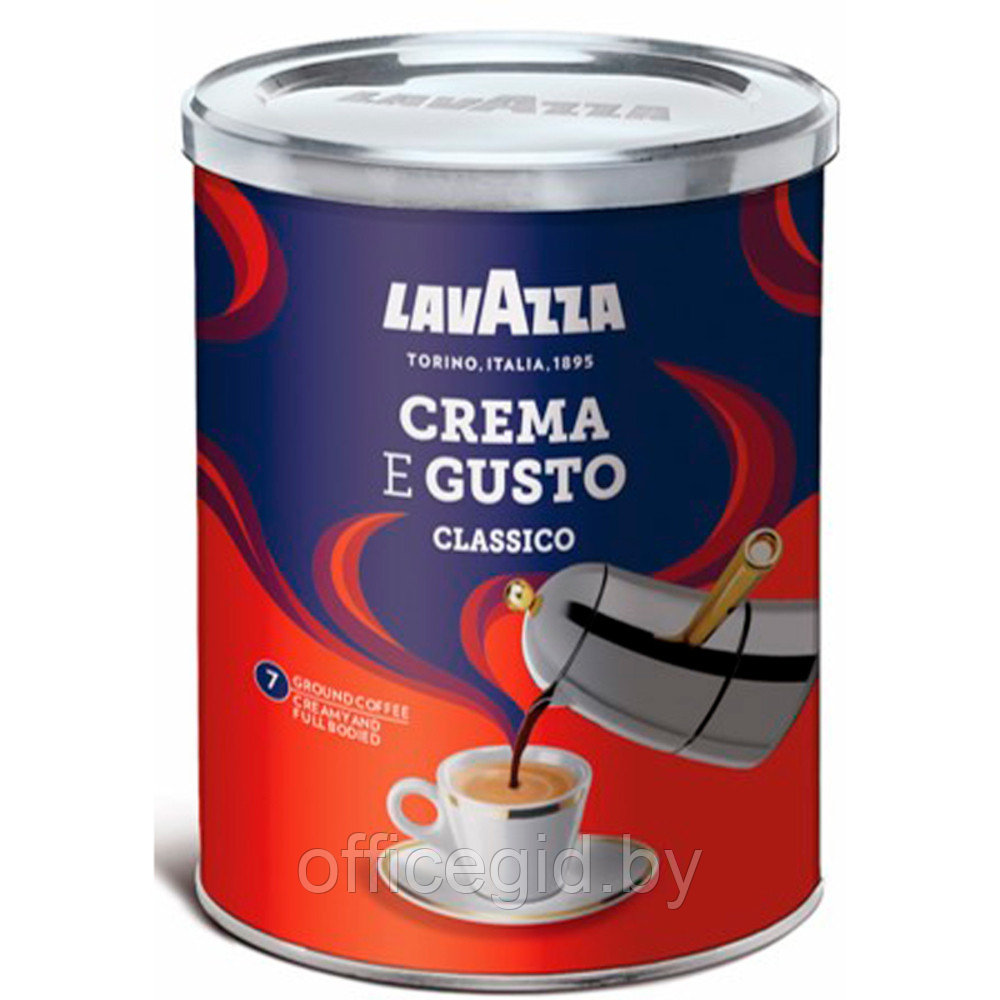 Кофе "Lavazza" Crema e Gusto, молотый, 250 г, жестяная банка - фото 1 - id-p188891727