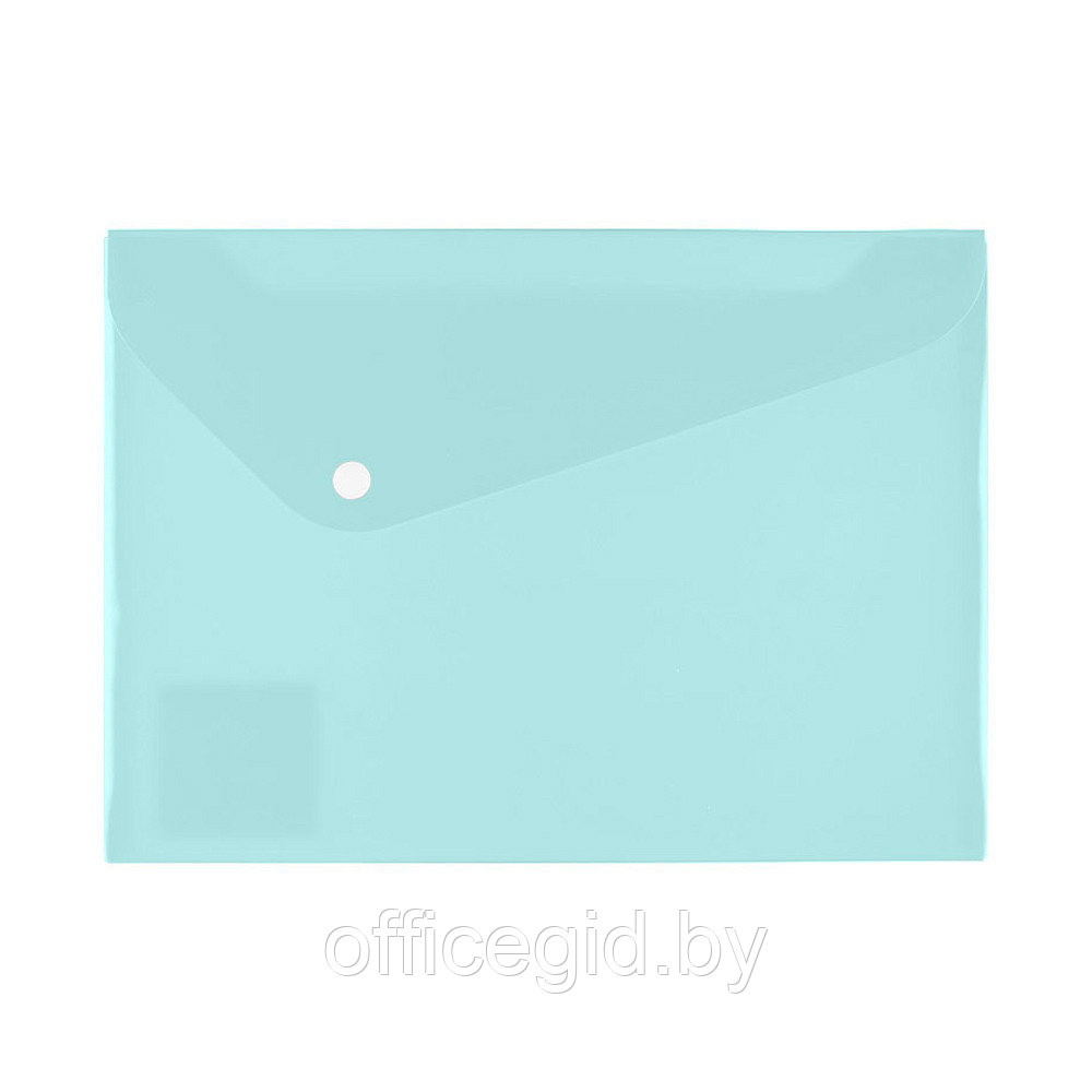 Папка-конверт на кнопке "Trend pastel", А5, бирюзовый