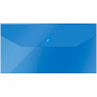 Папка-конверт на кнопке "OfficeSpace", С6, полупрозрачный, синий