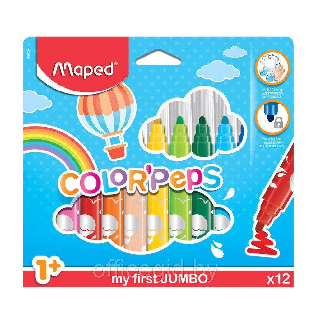 Фломастеры "Color Peps Jumbo", 12 шт