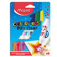 Фломастеры "Color Peps Duo Stamps", 8 шт