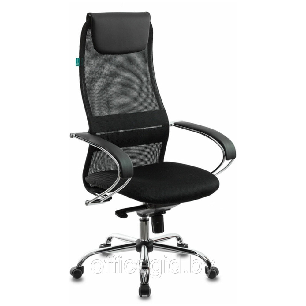 Кресло для руководителя Бюрократ "CH-609SL", искусственная кожа/ткань, металл, черный - фото 1 - id-p188893571