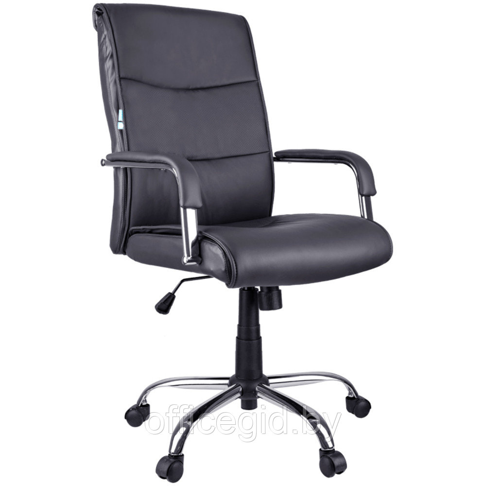 Кресло для руководителя Helmi "HL-E03 Accept", экокожа, металл, черный - фото 1 - id-p188893572