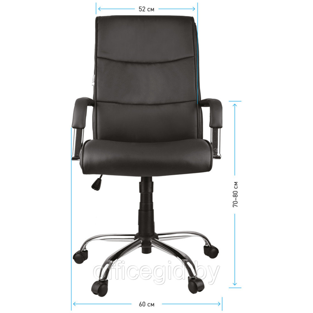 Кресло для руководителя Helmi "HL-E03 Accept", экокожа, металл, черный - фото 6 - id-p188893572