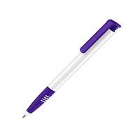 Ручка шариковая автоматическая "Senator Super Hit Polished Basic SG", 1.0 мм, белый, фиолетовый, стерж. синий