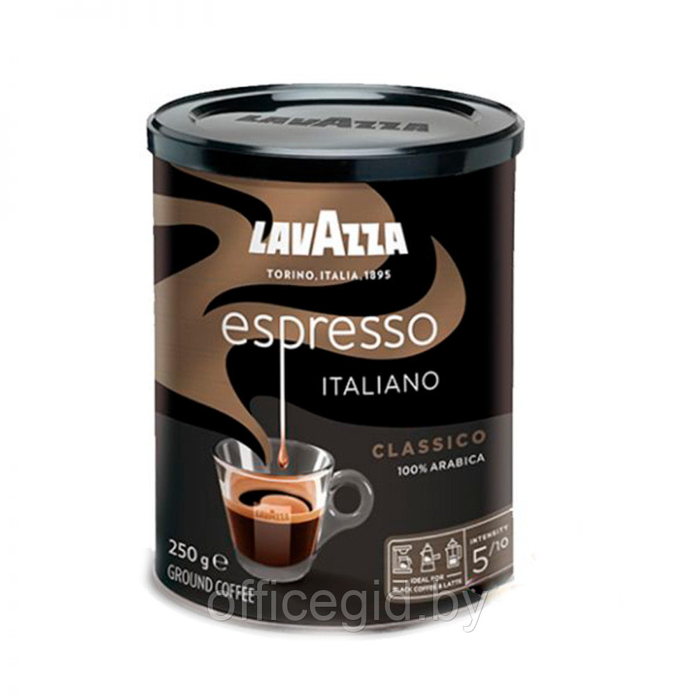 Кофе "Lavazza" Espresso, молотый, 250 г, жестяная банка