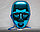 Карнавальная маска (1 шт) голубая, фото 8