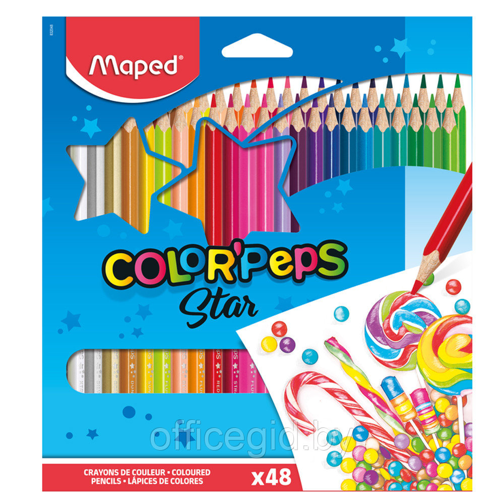 Цветные карандаши "Color Peps", 48 цветов