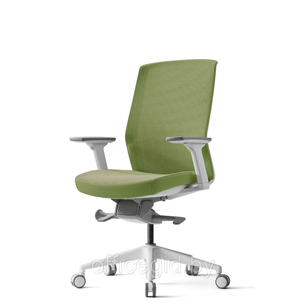 Кресло для руководителя "BESTUHL J1", ткань, пластик, зеленый - фото 1 - id-p188893587