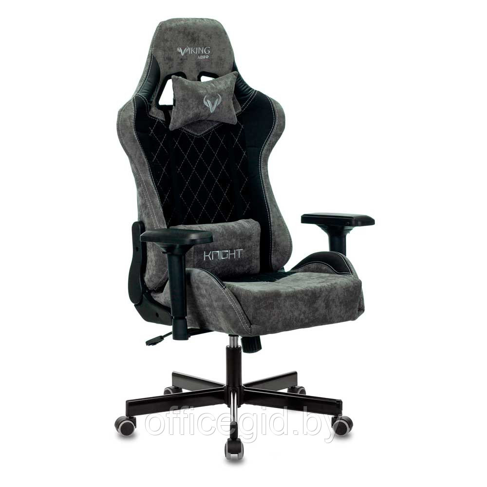 Кресло игровое Бюрократ "VIKING 7 KNIGHT", металл, ткань, черный - фото 1 - id-p188893590