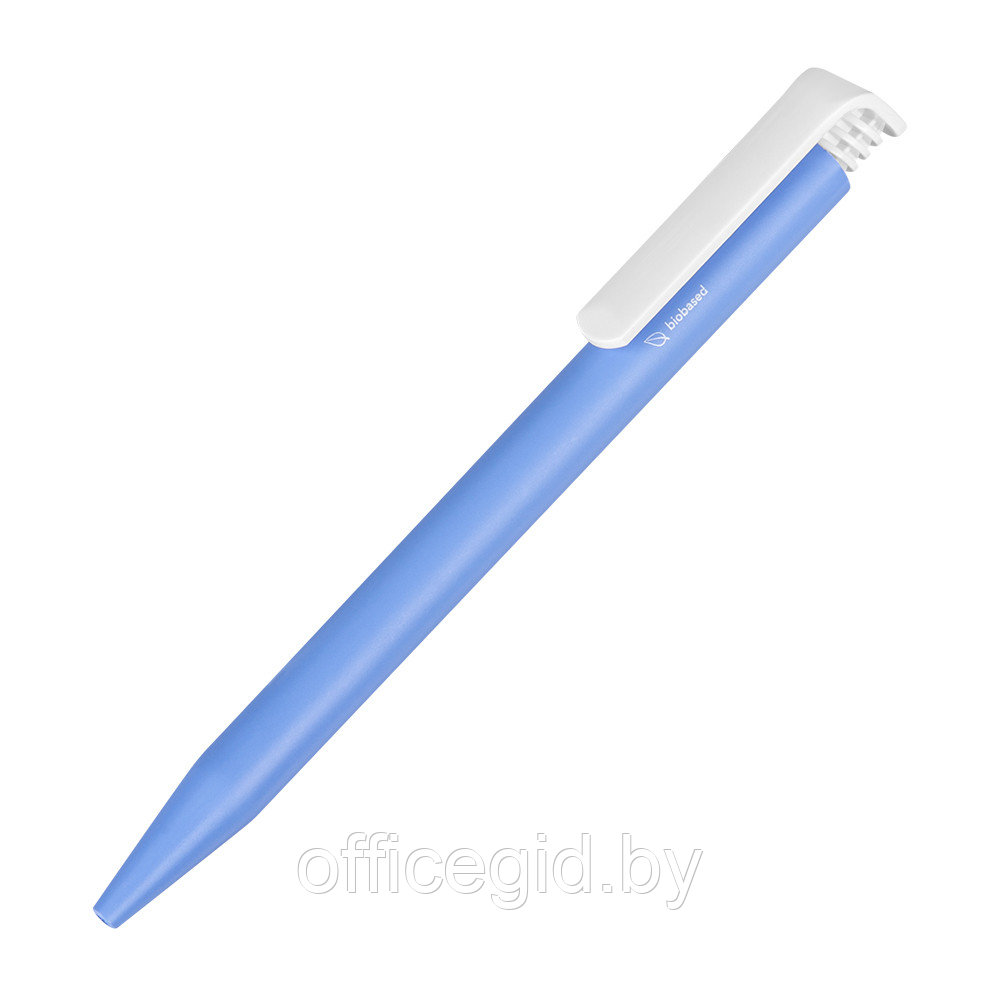 Ручка шариковая автоматическая "Super Hit Bio", 1.0 мм, голубой, белый, стерж. синий
