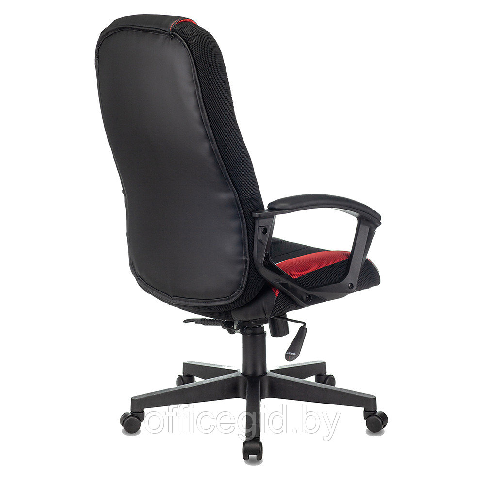 Кресло игровое "Бюрократ VIKING-9", искусственная кожа, пластик, черный, красный - фото 4 - id-p188893595
