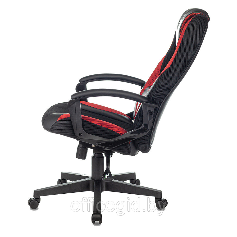 Кресло игровое "Бюрократ VIKING-9", искусственная кожа, пластик, черный, красный - фото 5 - id-p188893595