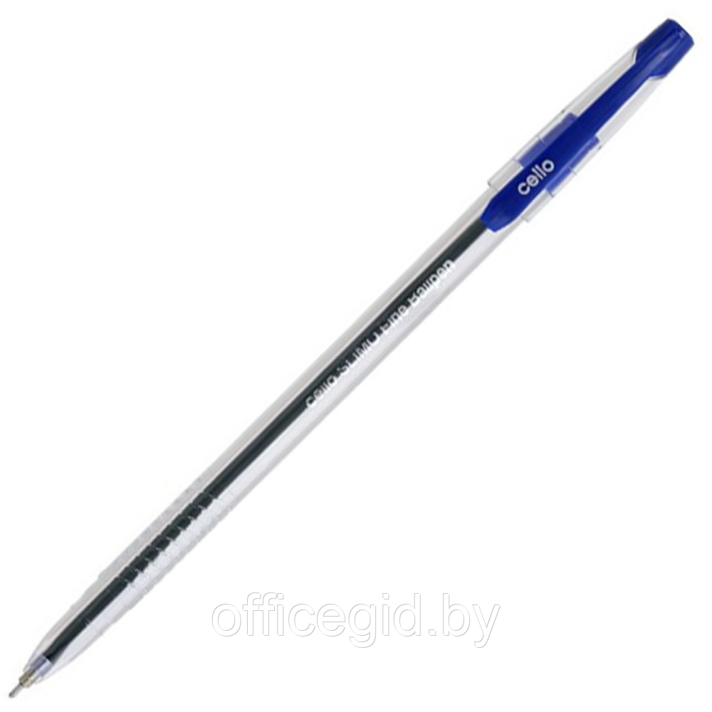Ручка шариковая "Slimo", 1.0 мм, прозрачный, стерж. синий - фото 1 - id-p188889085