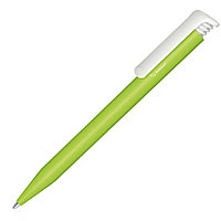 Ручка шариковая автоматическая "Senator Super Hit Bio", 1.0 мм, светло-зеленый, белый, стерж. синий