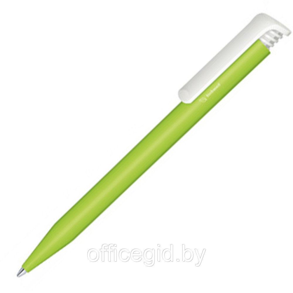 Ручка шариковая автоматическая "Senator Super Hit Bio", 1.0 мм, светло-зеленый, белый, стерж. синий - фото 1 - id-p188889090