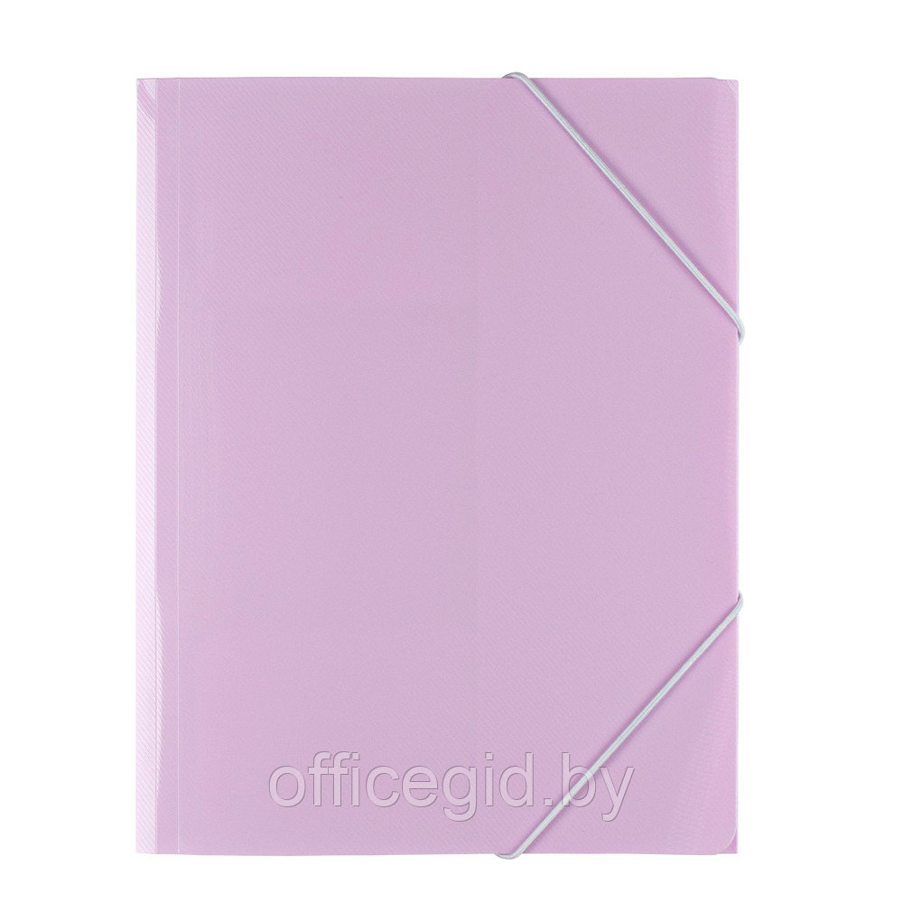 Папка на резинках "Trend pastel", А4, 35 мм, пластик, лиловый - фото 1 - id-p188888170