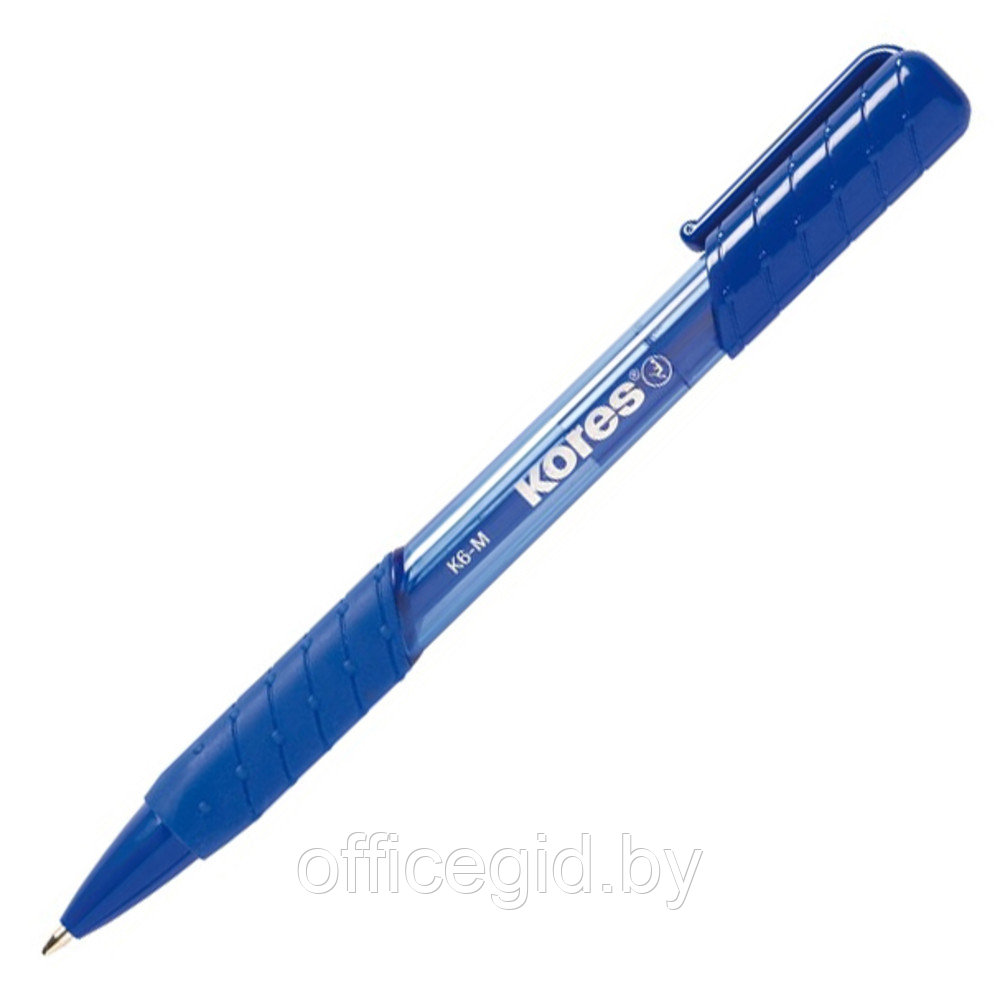 Ручка шариковая автоматическая "К6", 0.5 мм, синий, стерж. синий - фото 1 - id-p188889104