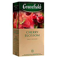 Чайный напиток "Greenfield Cherry Blossom", 25 пакетиковx1.5 г, с ароматом малины и вишни