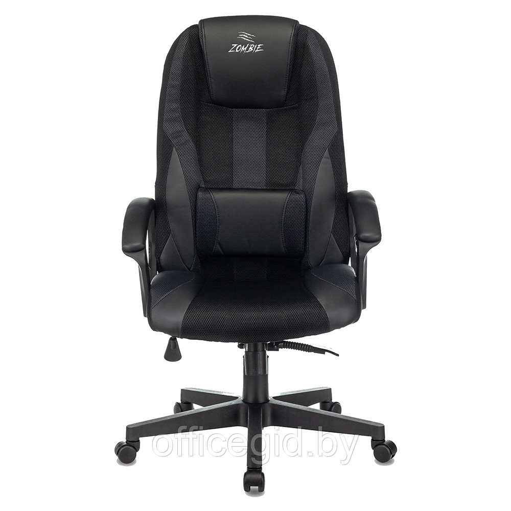 Кресло игровое "Бюрократ Zombie 9", текстиль, экокожа, пластик, черный,серый - фото 2 - id-p188893618