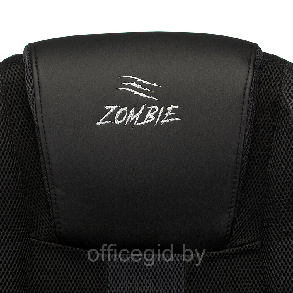Кресло игровое "Бюрократ Zombie 9", текстиль, экокожа, пластик, черный,серый - фото 7 - id-p188893618