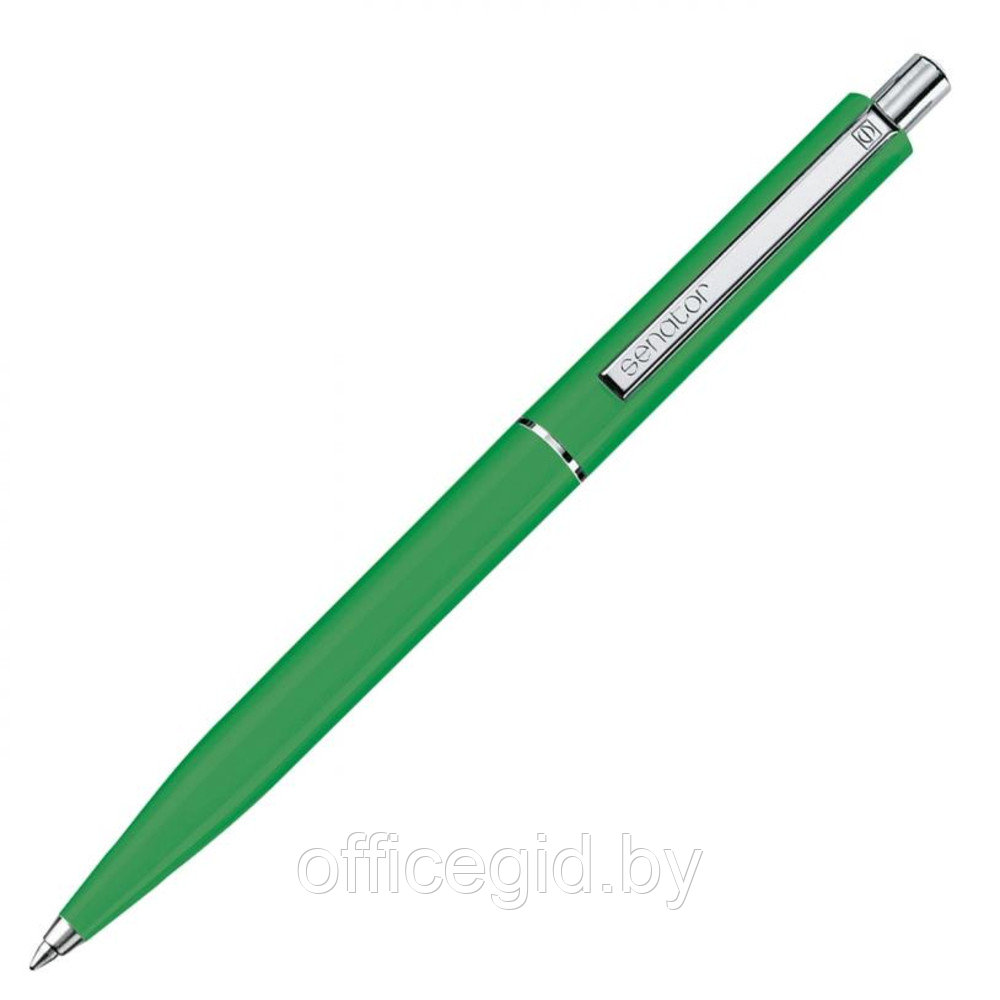 Ручка шариковая автоматическая "Senator Point Polished", 1.0 мм, светло-зеленый, стерж. синий - фото 1 - id-p188889108